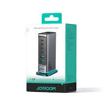 Joyroom JR-TCM02 multi-port GaN charger 65W EU 4x USB-C 2x USB-A - dark gray
