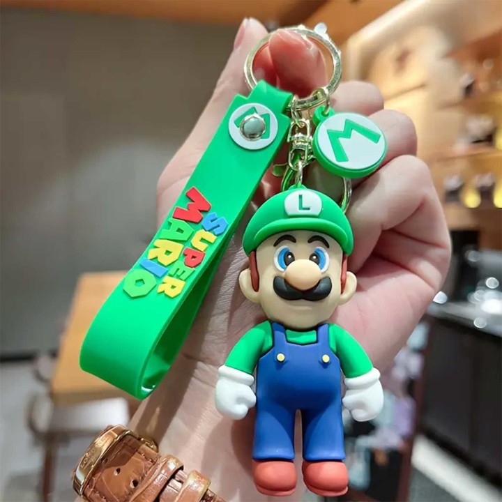 Pyramid - Super Mario Luigi Keychain Classic - Three-dimensional Silicone Figurine