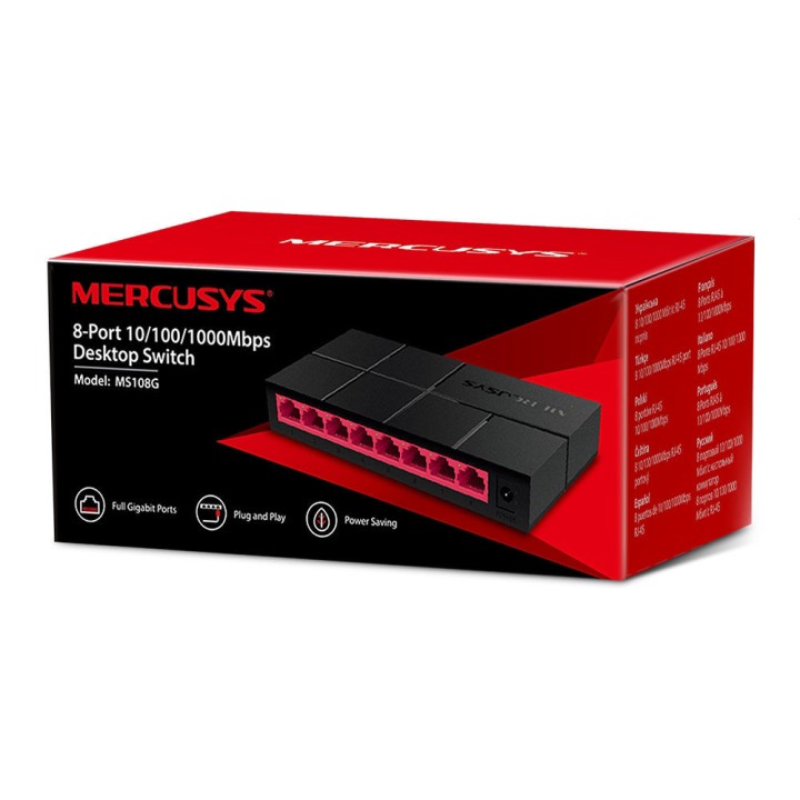 MERCUSYS MS108G 8-Port 10/100/1,000 Mbps Desktop Switch
