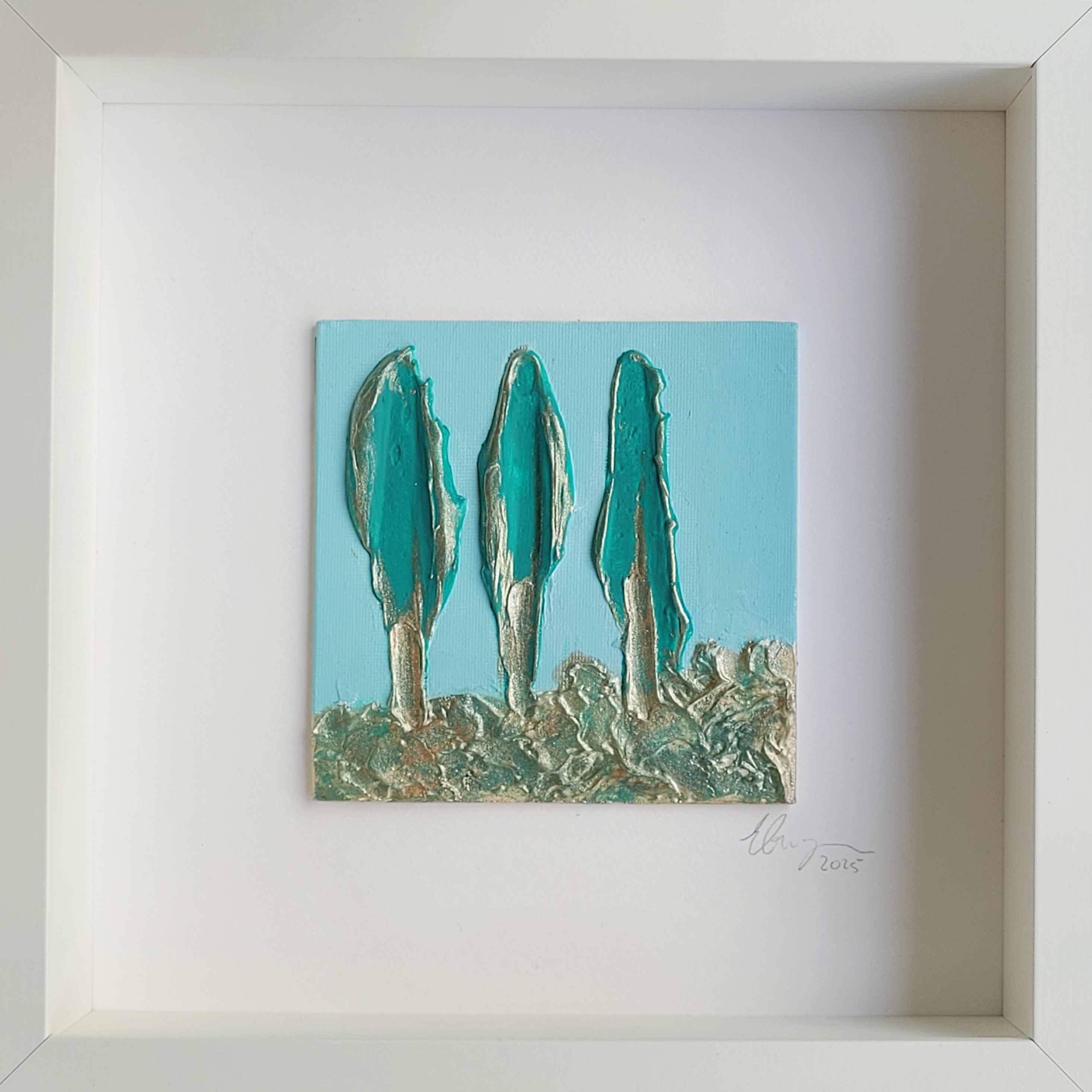 Down the Road - 13x13cm (Framed 27x27cm)