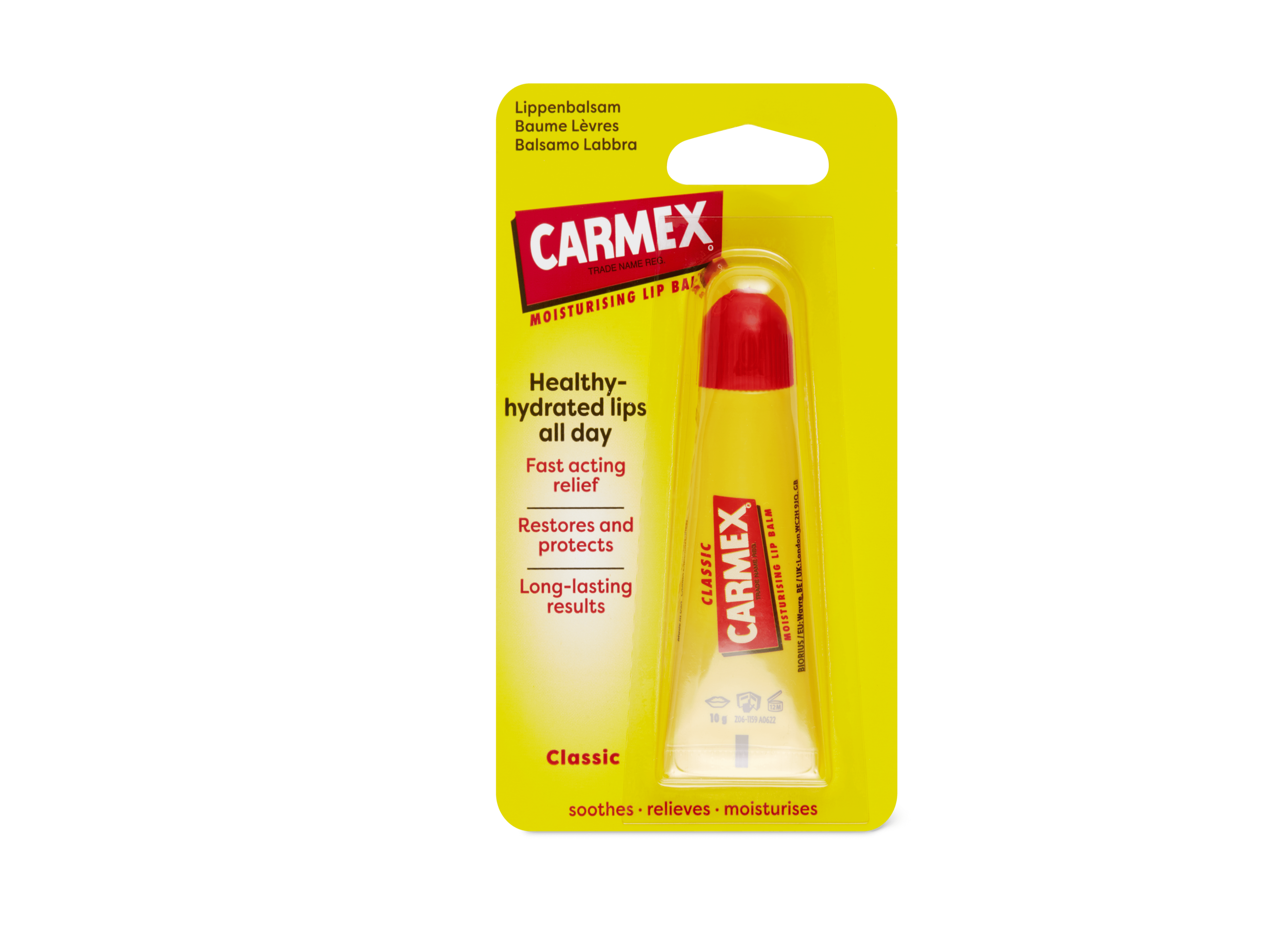 Carmex Classic Moisturising Lip, Tube, 10g
