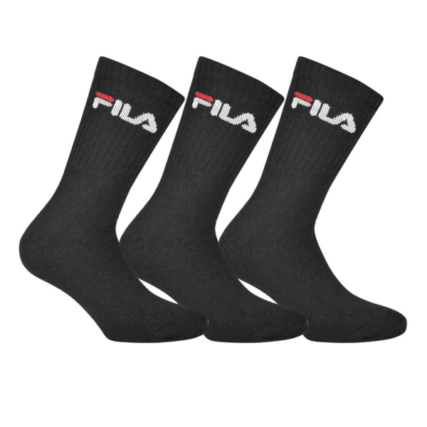 Fila Crew Tennis Nos F.terry 7 Pairs Unisex Socks Black F9505-200 size 35-38