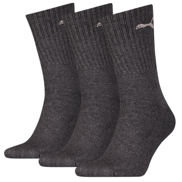 Puma Sport 3 Pairs Unisex Socks Black 7312-201 size 39-42