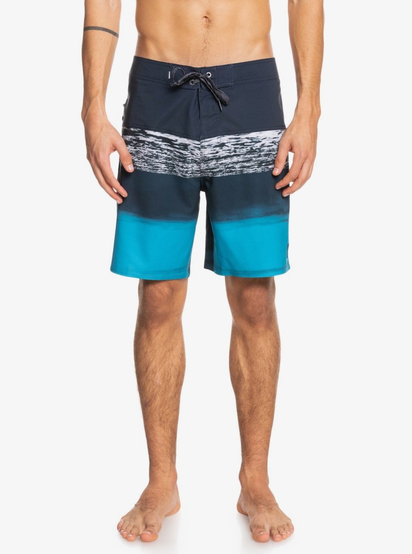 Quiksilver Men Surfsilk Panel 18 Board Shorts Eqybs04584-kta6 34/L