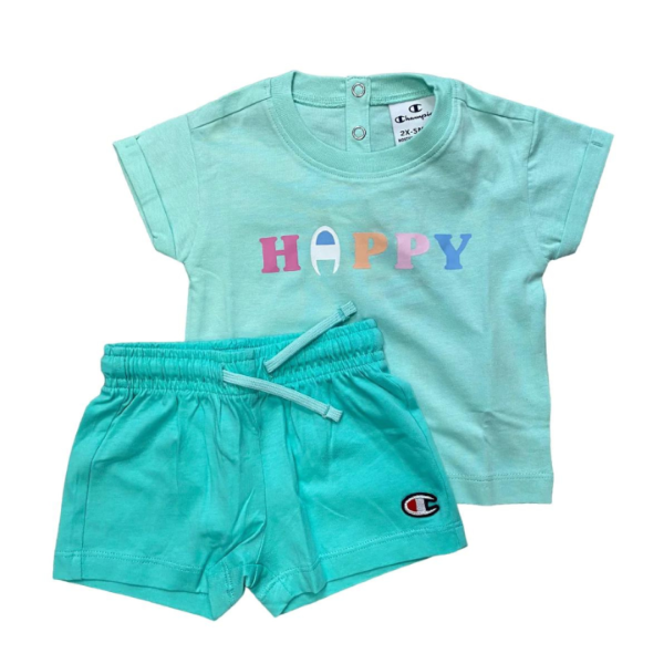 Champion Toddler Kids Girls Athletic Short Set Mint 404976-Gs009 68 / 6 Months