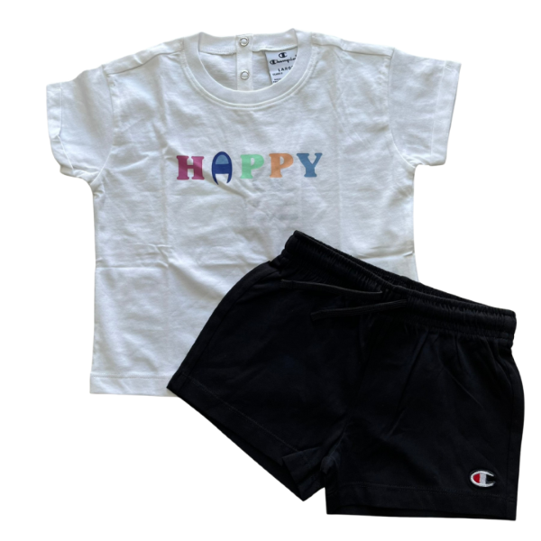 Champion Toddler Kids Girls Athletic Short Set White 404976-Ww001 68 / 6 Months