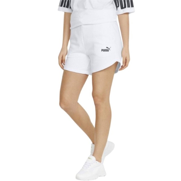 Puma Essential Athletic Fashion 5" High Waist Women Shorts Tr White 848339-02 XS