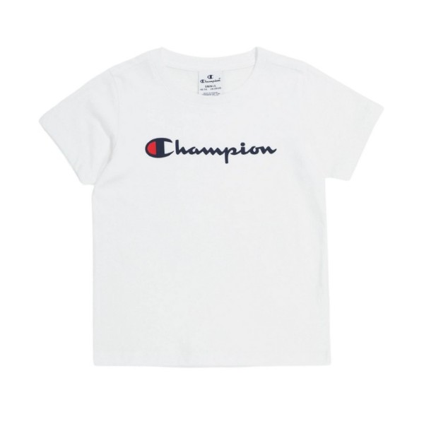 Champion Kids Girls Crewneck Athletic T-Shirt White 404998-Ww001 128 / 7-8 Years