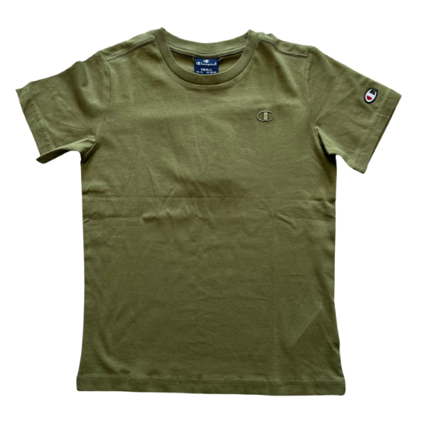 Champion Kids Boys Crewneck Athletic T-Shirt Green 306778-Gs573 128 / 7-8 Years