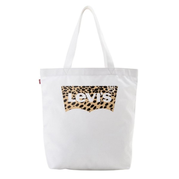 Levis Leopard Print Batwing Logo Tote Bag White 227853-0640-0221 One