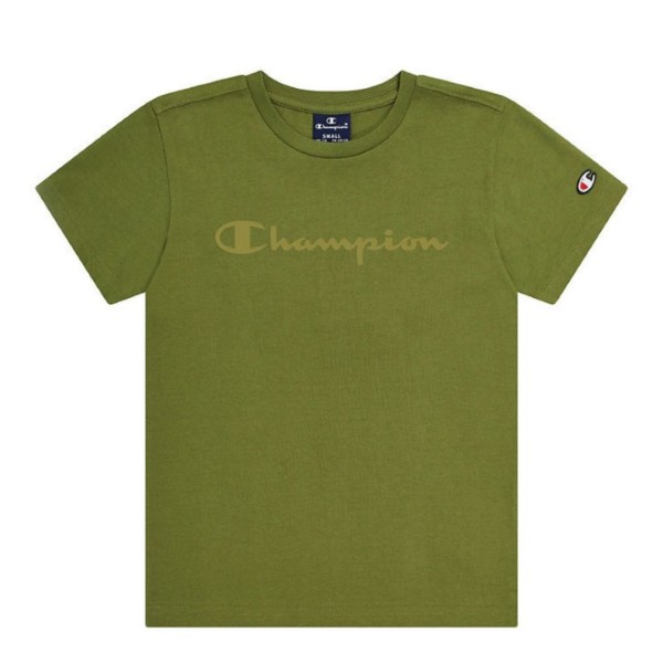 Champion Kids Boys Crewneck Athletic T-Shirt Khaki 306777-Gs573 128 / 7-8 Years