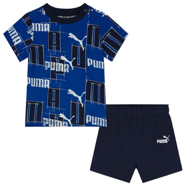 Puma Minicats Logo Baby Boy Infant Toddler Graphic Set Cobalt Glaze 680326-17 68 / 6 Months