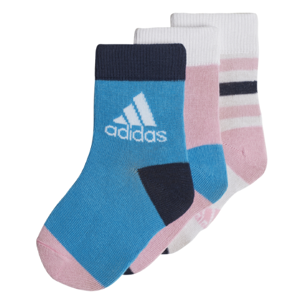 Adidas Kids Girls Ankle 3 Pairs Socks Multicolor DW4755 31-34