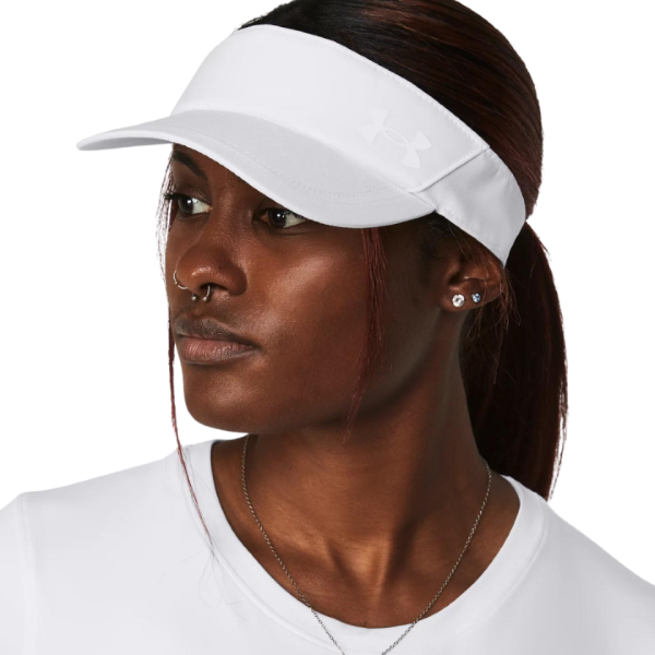Under Armour Iso Chill Launch Women Run Visor Cap White 1383480-100 One