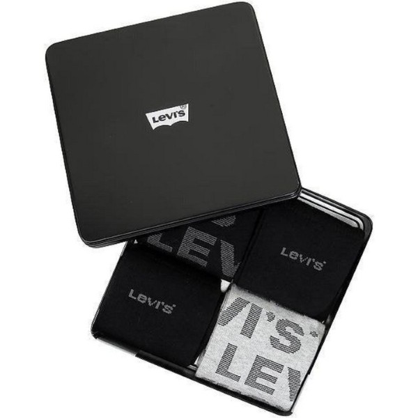 Levis Men Socks 4 Pairs Black Grey 100000607-001 39-42