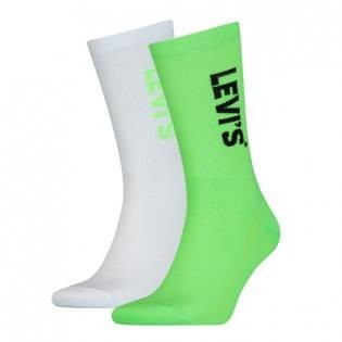 Levis Socks 2 Pairs Black Neon Green 100000591-002 43-46