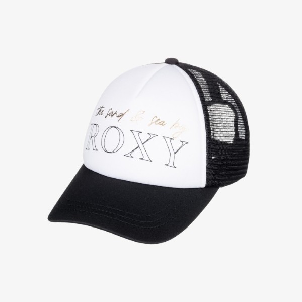 Roxy Women Your First Trip Trucker Cap Black/White Erjha04147-Kvj0 One