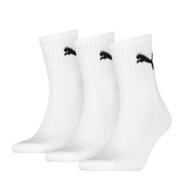 Puma 906110 Puma Short Crew 3 Pairs Unisex Socks White 231011001-300
