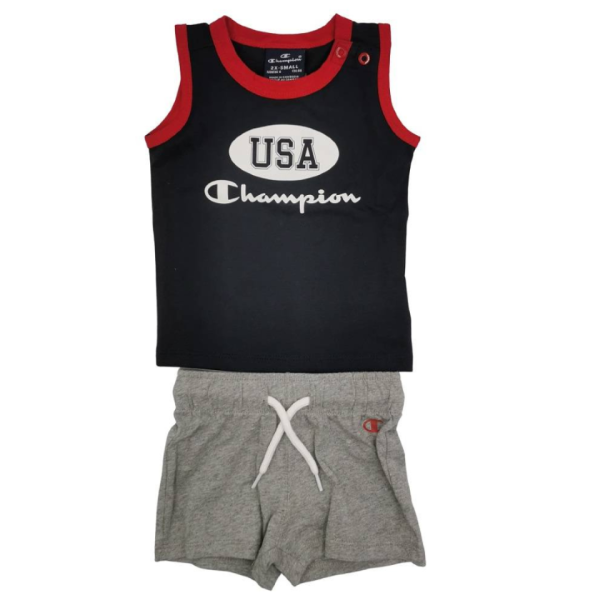 Champion Infants Boys Light Cotton Jersey Set Navy Grey 304945-BS501