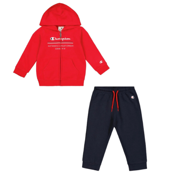 Champion Infant Boys Hooded Full Zip Suit Red 306846-RS011