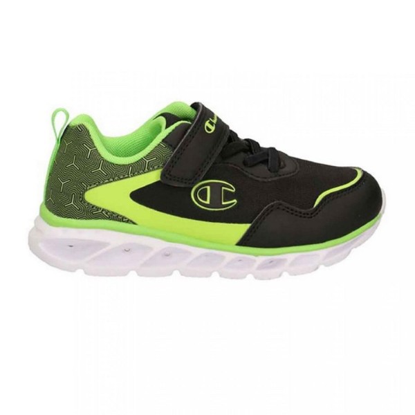 Champion Kids Boys Wave 2 PS Low Cut Shoe Black Lime S32847-KK007