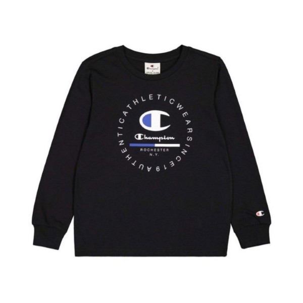 Champion Boys Lonsleeve Crewneck T-Shirt Black 306843-KK001