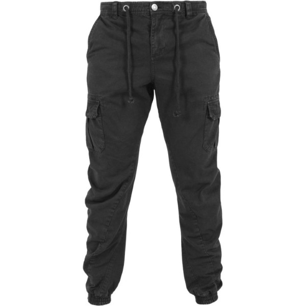 Urban Classics Fashion Cargo Jogging Mens Cuffed Pants Cotton Black TB1268-00007