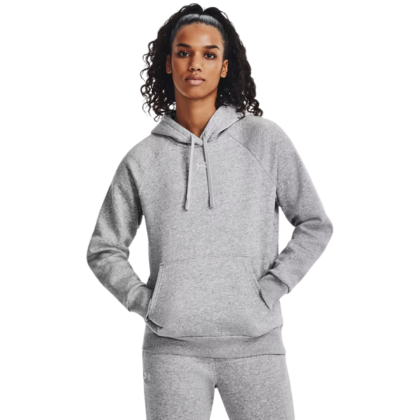 Under Armour Rival Fleece Women Hoodie Grey 1379500-013 size XS