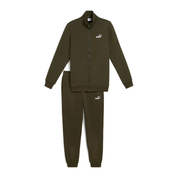 Puma Essentials Sweat Suit Fleece Tracksuit Set Men Khaki 688175-70 size XL