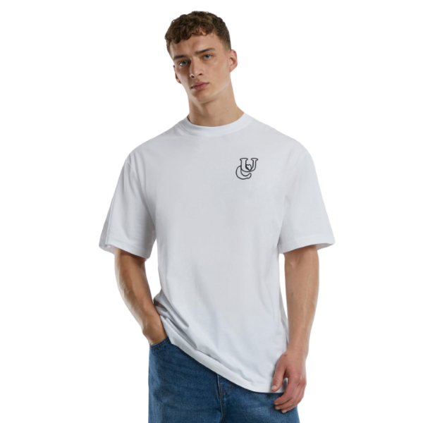 Urban Classics UC Shiny Logo Tall Tee Men T-Shirt White TB7554-00220