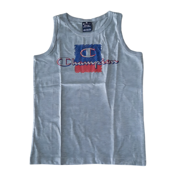 Champion Kids Boys Light Cotton Jersey Sleeveless Tee Grey 304892-EM006