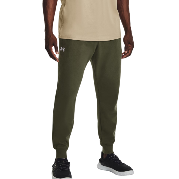Under Armour Rival Fleece Men Athletic Joggers Pants Khaki 1379774-390