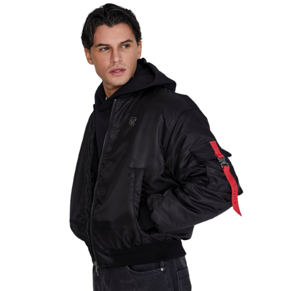 Siksilk Men Bomber Jacket Black SS-26712