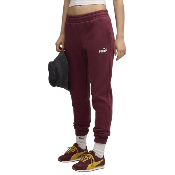 Puma Essentials Small No.1 Logo Sweatpants Fleece Classic Women Burgundy 682449-96 size S