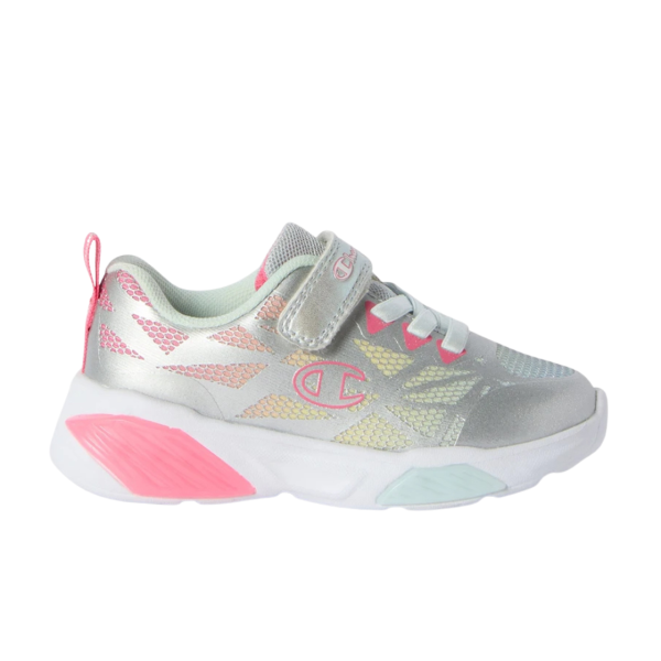 Champion Infants Girls Wave Tri G Td Low Cut Shoes Silver S33235-EM009 size 23