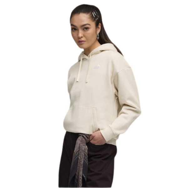 Puma Essentials Small No.1 Logo Comfort Hoodie Fleece Women Beige 682397-87 size S