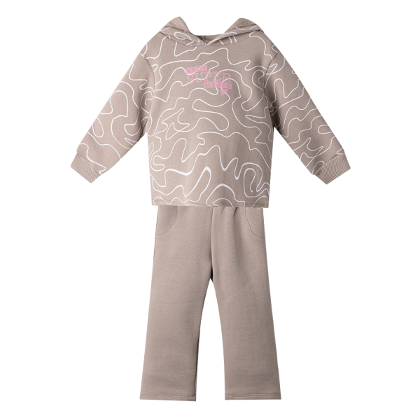 Nek Kids Wear Kids Girls Tracksuit Set Beige 132725-53 size 1