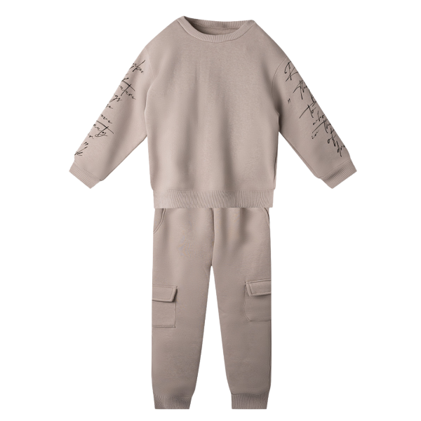Nek Kids Wear Junior Girls Tracksuit Set Beige 121825-53 size 12