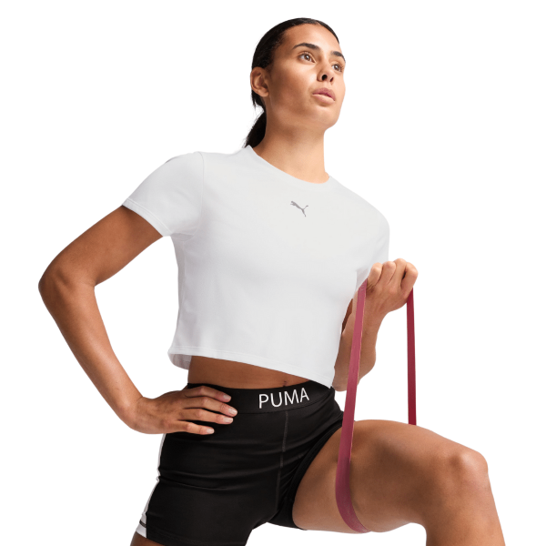 Puma Tad Essentials Baby Tee Women T-shirt White 525894-02 size M