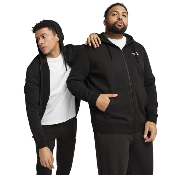 Puma Essentials Small No.1 Logo Full-zip Hoodie Fleece Men Black 682586-01 size M