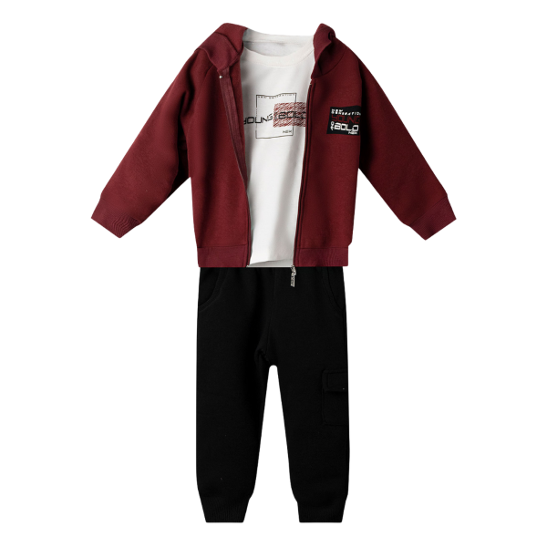 Nek Kids Wear Kids Boys Tracksuit 3 Pcs Set Bur 143725-147 size 2