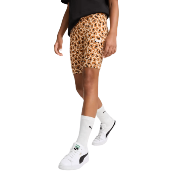Puma Essentials Animal Aop Girls Short Leggings Brown 685616-96 size 140 / 9-10 Years