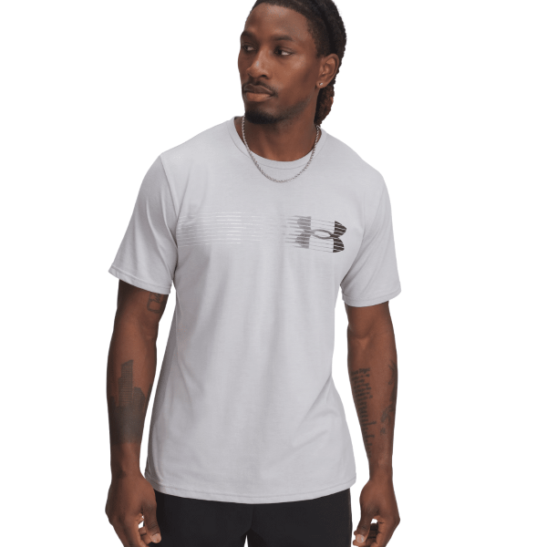Under Armour M Lc Fly In Logo Ss Men T-shirt Grey 1390206-011 size M