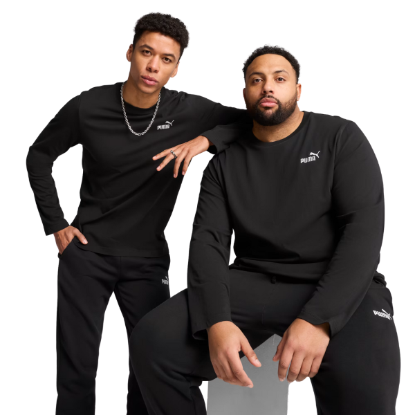 Puma Essentials No.1 Logo Longsleeve Tee Men Black 682546-01 size S
