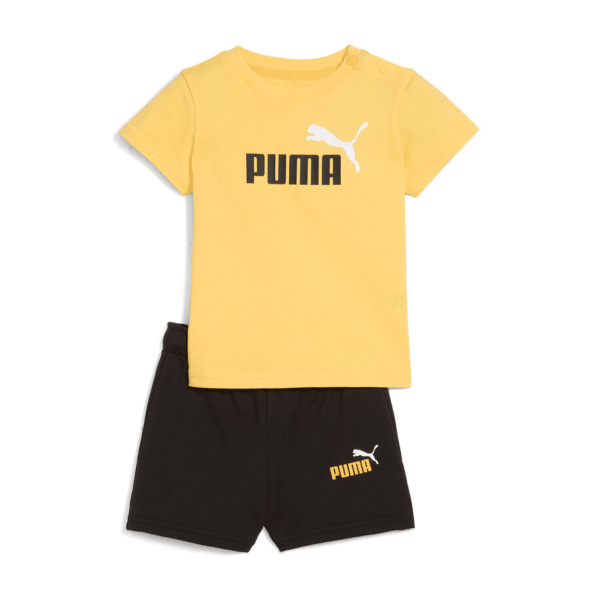 Puma Minicats Essentials Tee And Short Infants Boys Set Yellow 686285-55 size 62 / 3 Months