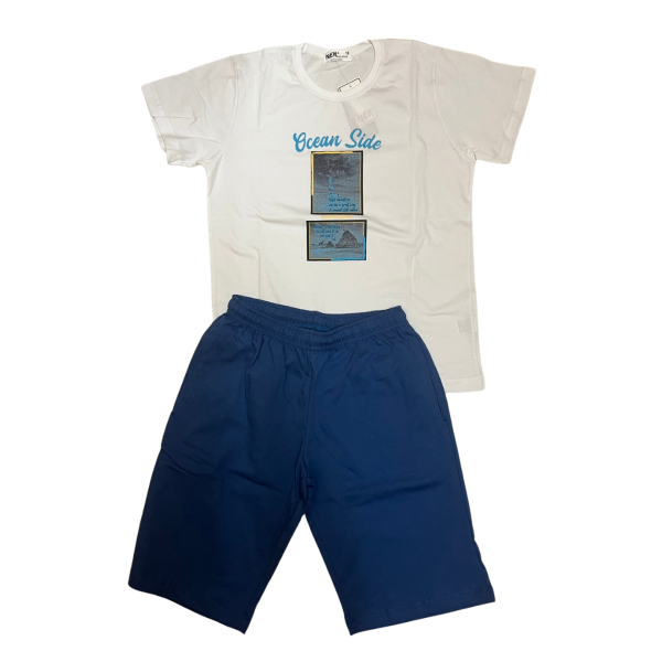 Nek Kids Wear Boys Short Set White 66325-198 size 12YEAR