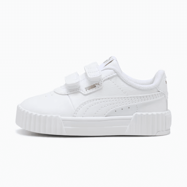 Puma Carina 3.0 V Toddler Infants Sneakers Girls Shoes White 401480-01 size 19