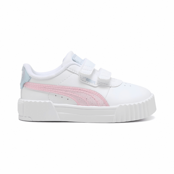 Puma Carina 3.0 Blurry Dreams V Toddlers Infants Girls Shoes White 400611-01 size 20