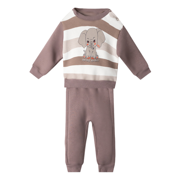 Nek Kids Wear Infant Baby Boys Tracksuit Set Brown 151725-32 size 74 / 9 Months