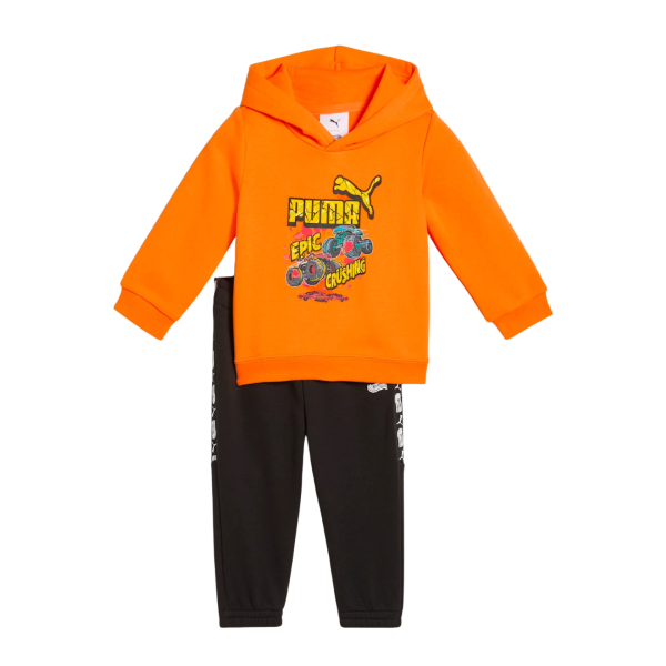 Puma X Hot Wheels Minicats Loungewear Set Infants Boys Tracksuit Set Orange 632399-01 size 92 / 2 Years